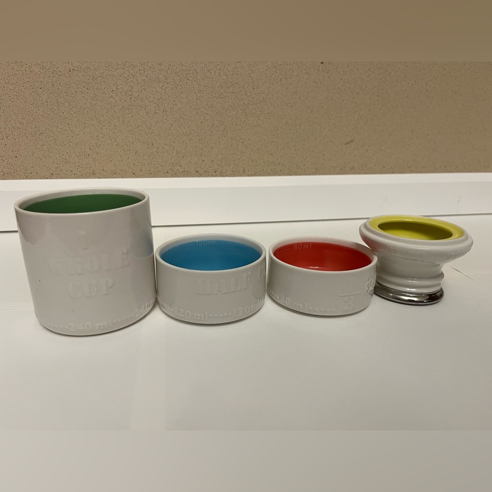 Anthropologie “Milk Jug” measuring cup set of 4.